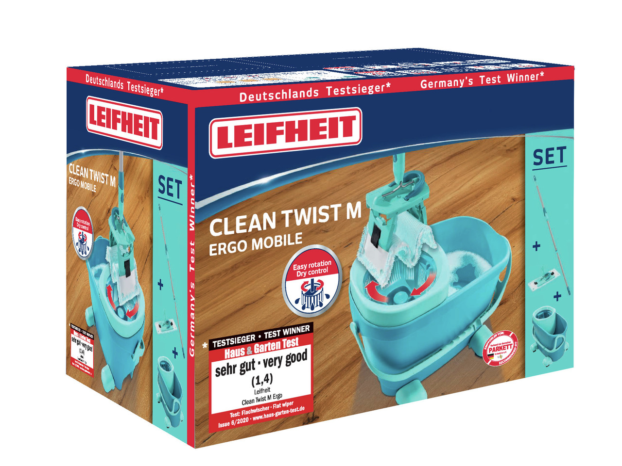 Põrandapesukomplekt Clean Twist M Ergo, ratastega - Image 2