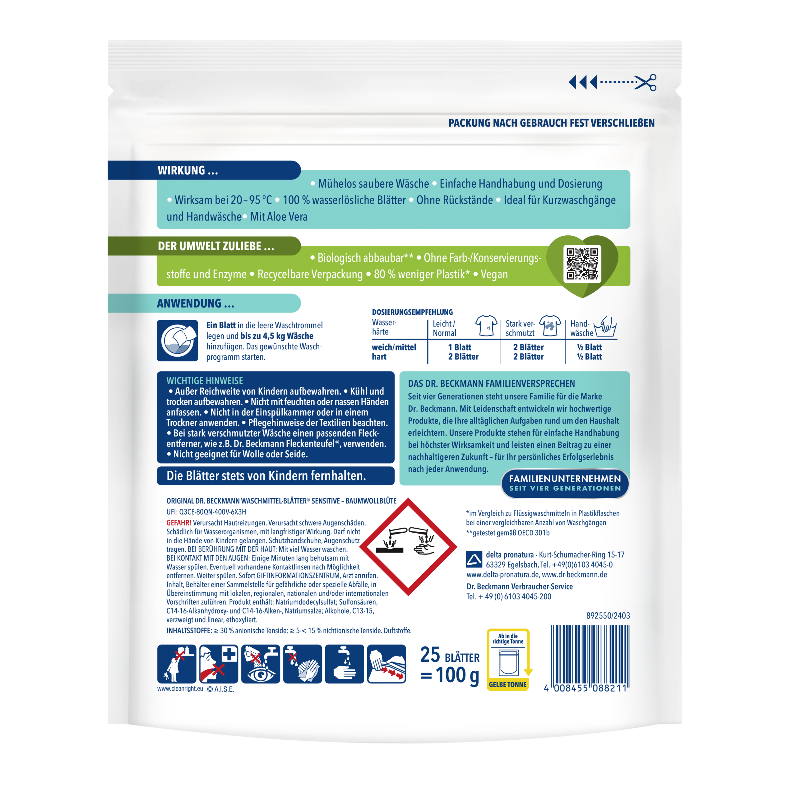 Pesuvahendi lehed Magic Leaves Sensitive Cotton Fresh - Image 2